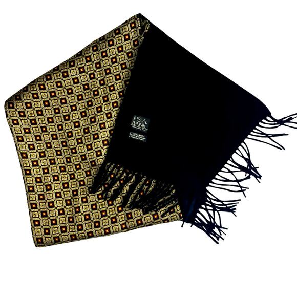 EUC - Jos A Bank Silk and Wool Muffler Scarf - Picture 2 of 4